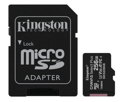Karta pamięci microSD Kingston 256GB microSDXC Canvas Select Plus 100MB/85MB/s